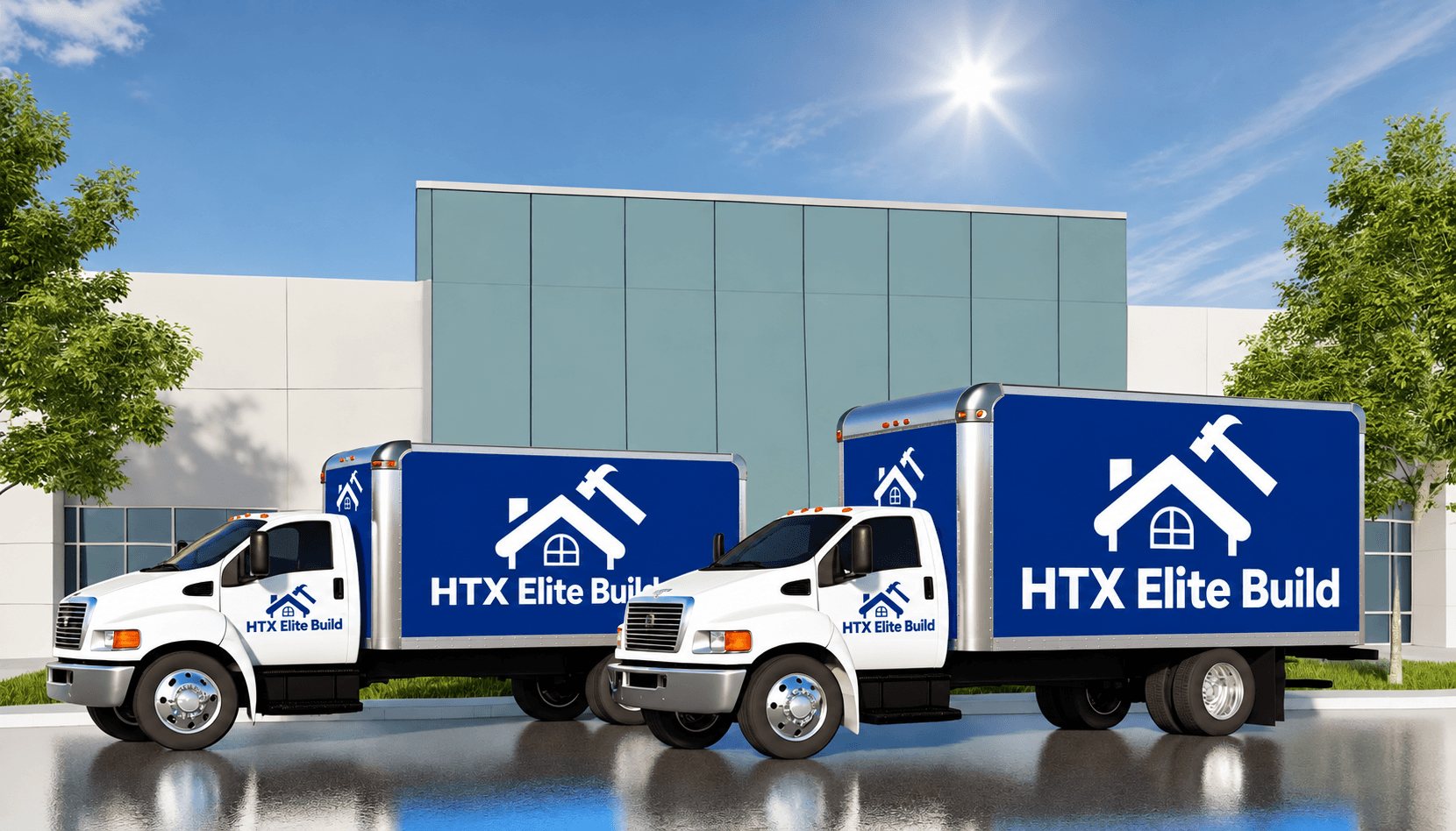 Two HTX Elite Build service trucks